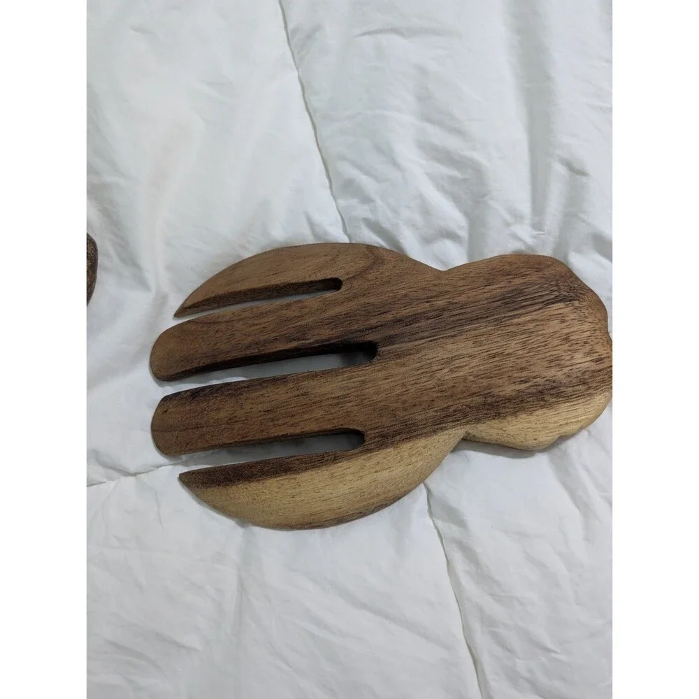 Wooden Salad Serving Hands 9